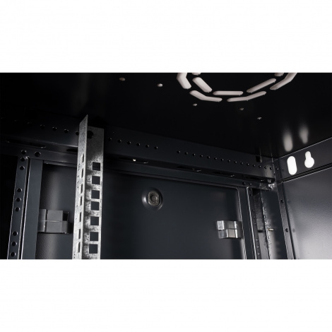 Шкаф 19" телекоммуникационный настенный,  18U 901x600х450 мм, дверь стекло, черный